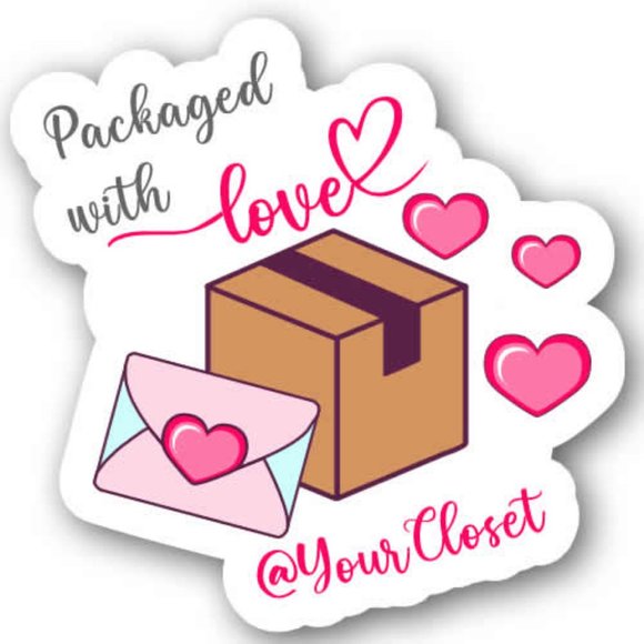 60 THANK YOU Love Stickers 2.16"x2.36" - Picture 2 of 2